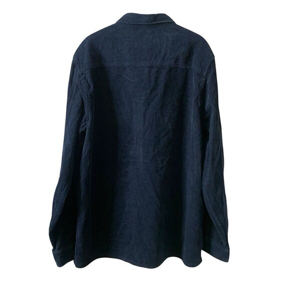 Le 31 Par Simons Overshirt Shacket Mens L Navy Long Sleeve Vision Organic Cotton - Picture 7 of 15